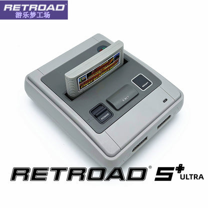RETROAD 5+Ultra SUPER HD ENTERTAINMENT Main Console Support Super NES/Super Famicom PAL&NTSC Game Cartridge Original Size