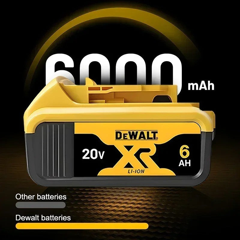 Bateria recarregável de íons de lítio DHL Ship DEWALT 20V 6.0Ah para ferramentas elétricas, substituição de bateria max DCB184 DCB200 DCB182 DCB180 DCB181