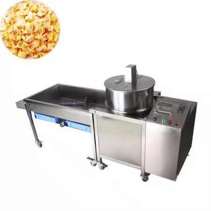 Máquina de Pipoca Automática Comercial a Gás Industrial para Fazer Pipoca Doce Caramelizada Leite Chocolate