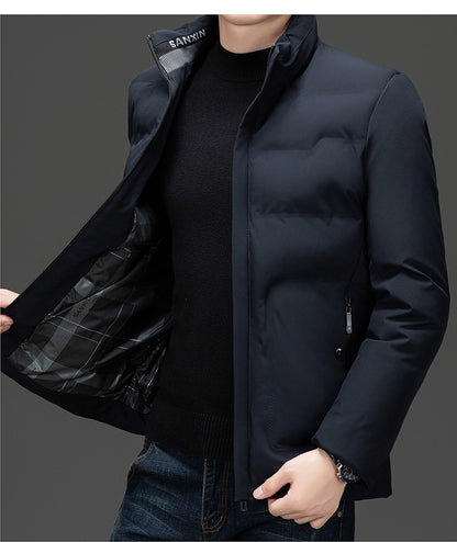 Top Grade ??????Men's Stand Collar Parka Jacket Windbreaker Coats Bubble Puffer Outerwear for Young Adults?????????????????