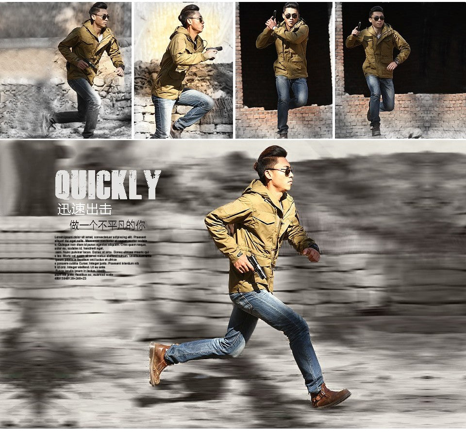 M65 UK US Army Clothes Casual Tactical Windbreaker Men Waterproof Flight Pilot Coat Hoodie Military Field Jacket Winter Autumn