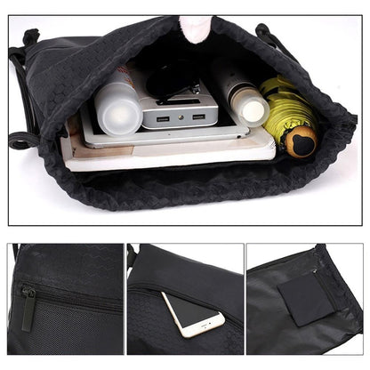 1Pc Foldable Waterproof Gym Bag Fitness Backpack Drawstring Shop Pocket Hiking Camping Beach Swimming Men Women Sports Bags