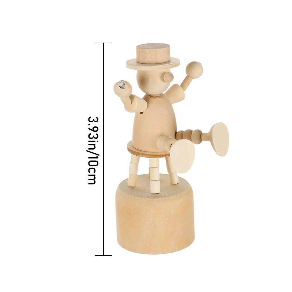 1Pc Wooden Animal Ornaments Mini Desktop Movable Puppet Fingurine Home Decoration Crafts Toy Gifts Home Book Shelf Fun Decor
