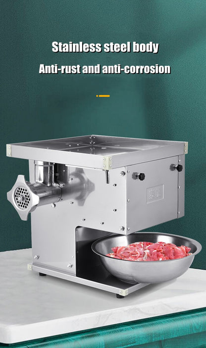 Moedor de carne elétrico de uso intenso de 120 kg/h, 110 V 240 V, para restaurante, açougue, cozinha, máquina de moer salsicha e carne bovina