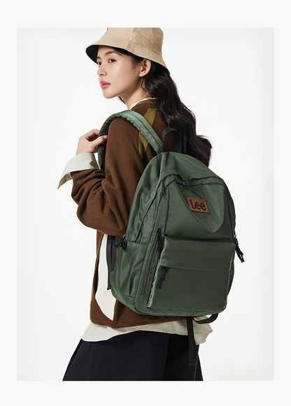 Mochila Leve LEE para Notebook 16 Polegadas Feminina Masculina Oxford, Bolsa Escolar de Ensino Médio de Grande Capacidade, Mochila de Estudante Universitário Adolescente