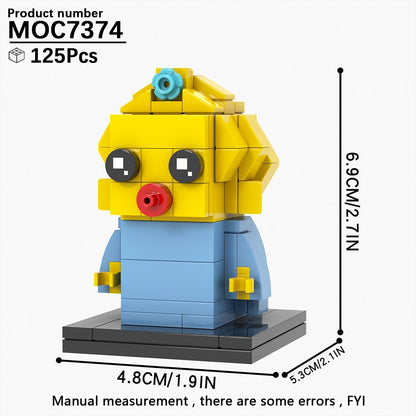 MOOXI Simpson Brickheadzed Kit de Montagem para Diorama DIY Modelo de Blocos de Construção para Adultos Conjunto de Brinquedos Infantis MOC Bricks Presente Montessori