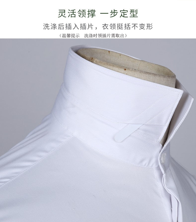 Men's French cufflinks shirt, men's long sleeves, high-end feeling, bamboo fiber silky smooth no iron formal wear wedding spr
