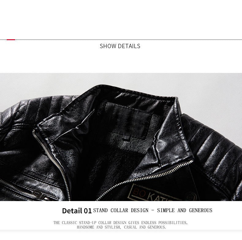 Motorcycle commuting racing suit outdoor cycling suit jacket autumn European and American tough guy lapel leather jacket