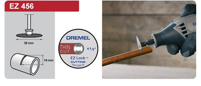 Kit de Corte Dremel EZ Lock Cortador de Plástico 476 Mandril 402 Cortador Fino 409 para Ferramenta Elétrica de Esmerilhamento EZ688-01 / 686