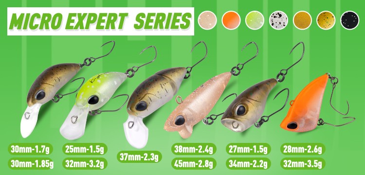 Isca Artificial Kingdom Micro Expert Topwater Popper 1.5g 2.2g 27mm 34mm Flutuante Rígida Wobblers Pesca Riacho Truta Baixo
