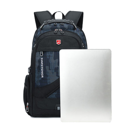 Mochila Masculina Antifurto Impermeável para Notebook de 17 polegadas com Carregamento USB, Mochila de Viagem de Negócios e Escolar Masculina
