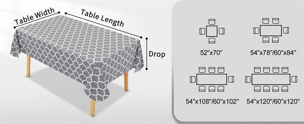 Olanly PVC House Table Cloth Rectangular Tablecloths Waterproof Table Mat For Coffee Table Banquet Decoration Dining Table Cover