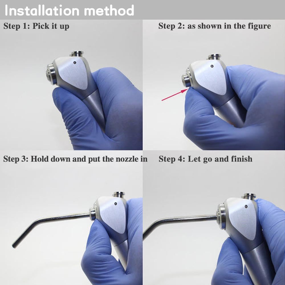 Materiais dentários Seringa de três vias para água e ar, pulverizador triplo de ar e água, peça de mão com seringa de 3 vias, peça de mão com seringa oral com 2 bicos
