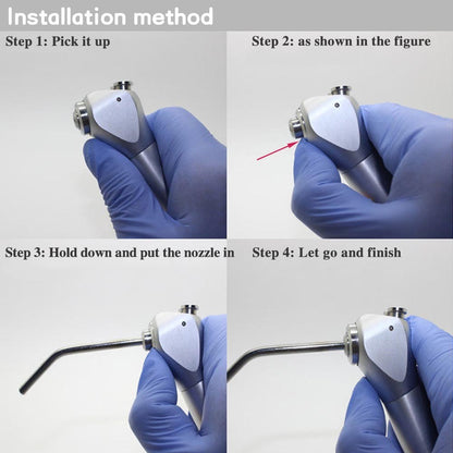 Materiais dentários Seringa de três vias para água e ar, pulverizador triplo de ar e água, peça de mão com seringa de 3 vias, peça de mão com seringa oral com 2 bicos