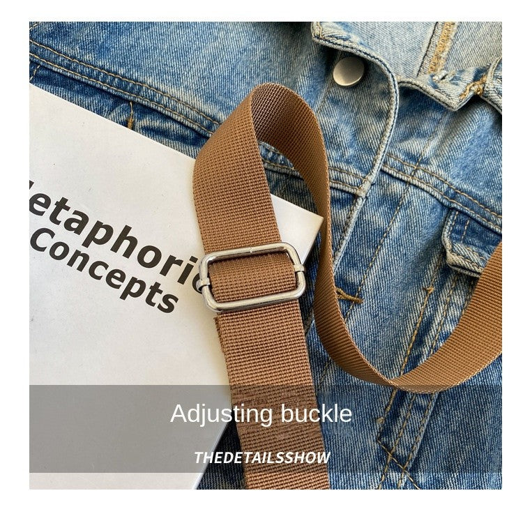 Simplicity Oxford Canvas Composite Shoulder Bag Solid Color Versatile Lazy Style Crossbody Bag Large Capacity Commuter Tote Bag