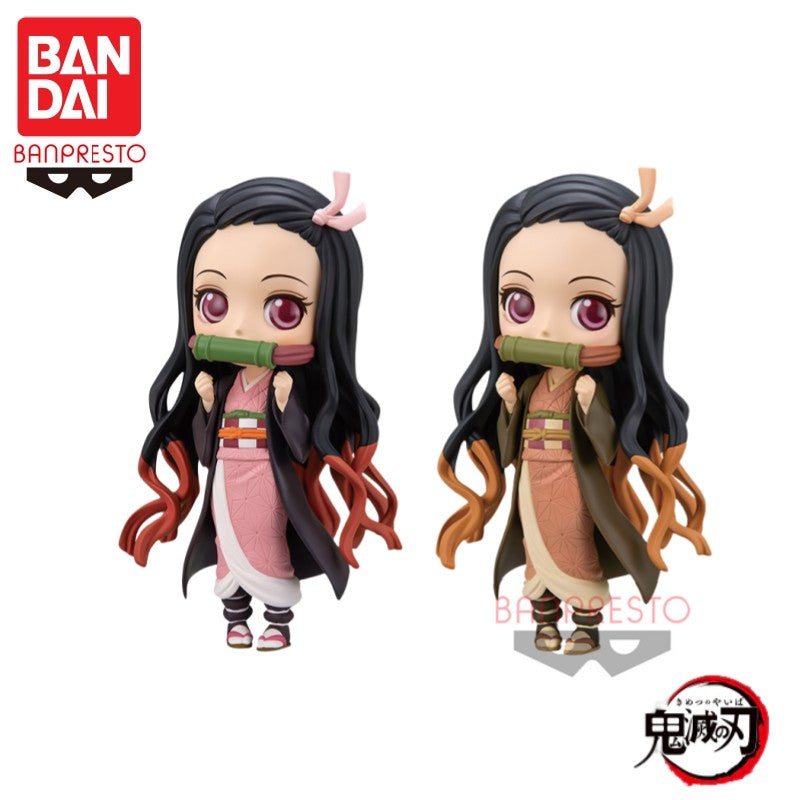 Em Estoque Bandai Original Banpresto Demon Slayer Qposket Kamado Nezuko Action Figure Modelo Boneca Nova Em Caixa Personagens de Anime