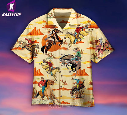 Men's 3D Romeo and Juliet Hawaiian Shirt Summer Vacation Hawaii Shirt Single Breasted Shirt Man Short-Sleeve Aloha Casual Beach