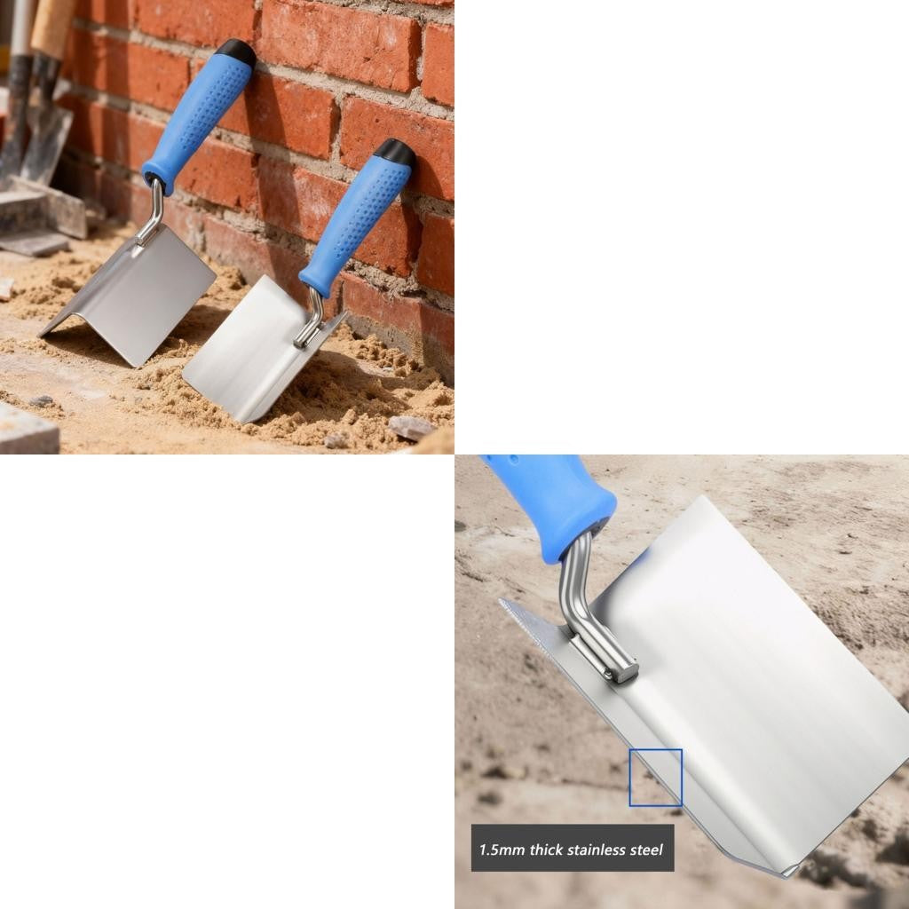 R9UF Desempenadeira de Canto Interno Externo Diatom Mud Ferramenta Auxiliar de Construção Ferramenta de Acabamento de Reboco de Aço Inoxidável