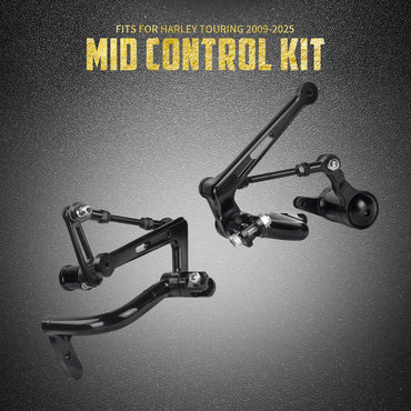 Motorcycle Mid Control Kit Shift Brake Bracket Linkage Lever Set For Harley Touring Road King Electra Street Glide FLH 2009-2025