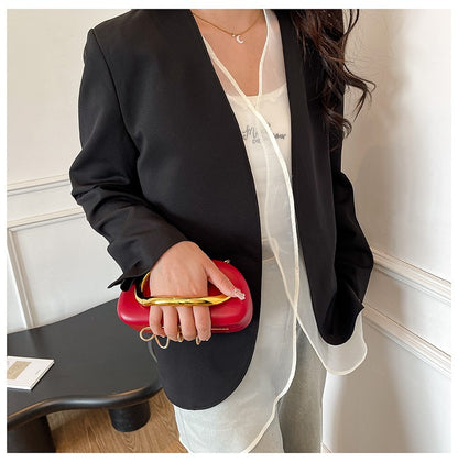 Women's Shoulder Bag, Crossbody Evening Clutch, Chain Design Handbag Purse, Stylish Ladies' Accessory for Parties & Events