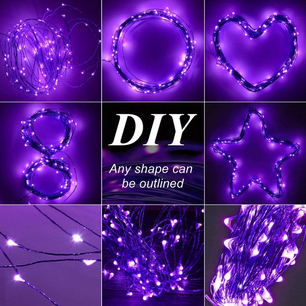 Fairy Lights Solar Garden Lights String Lights with 8 Modes Waterproof Copper Wire Lights for Patio Yard Trees Christmas Party
