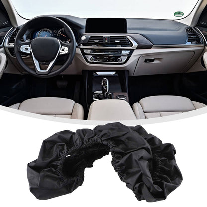 1pc Stretch Steering Wheel Protector Scratch Protector Cover Oil Resistant Dust Resistant Oxford Cloth For 30cm-45cm Car Repair