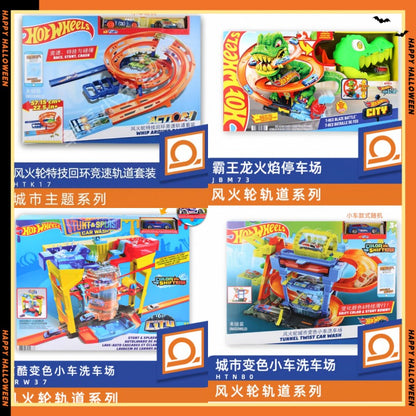 Em estoque Pista de corrida Hot Wheel Trick Loop Conjunto de pistas Brinquedo infantil Brinquedo para meninos Pista Htk17 Presentes de aniversário e feriado para crianças