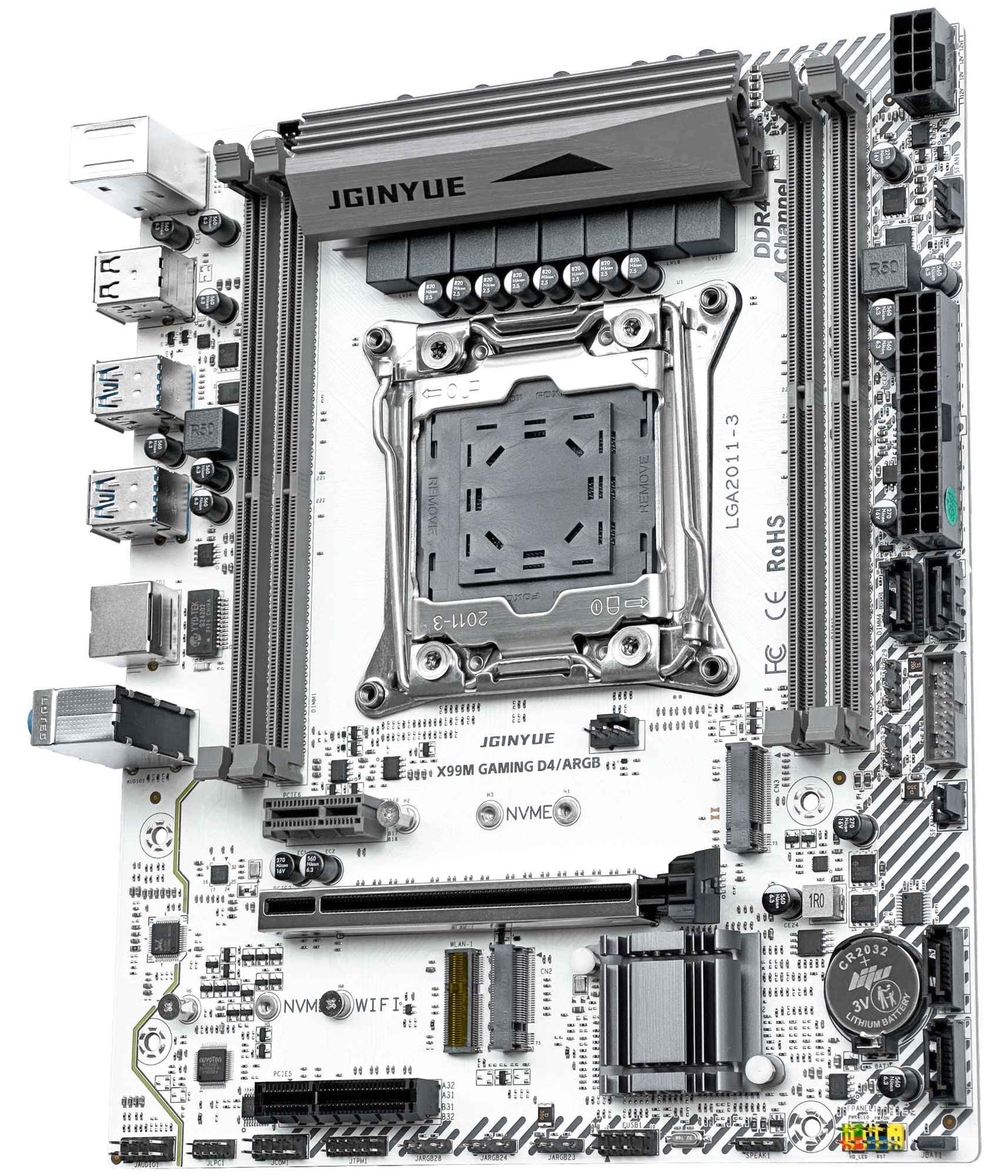JGINYUE X99 Motherboard LGA 2011-3 with Xeon E5 2620 V3 DDR4 RAM Memory M.2 NVME SATA WIFI X99M GAMING D4/ARGB