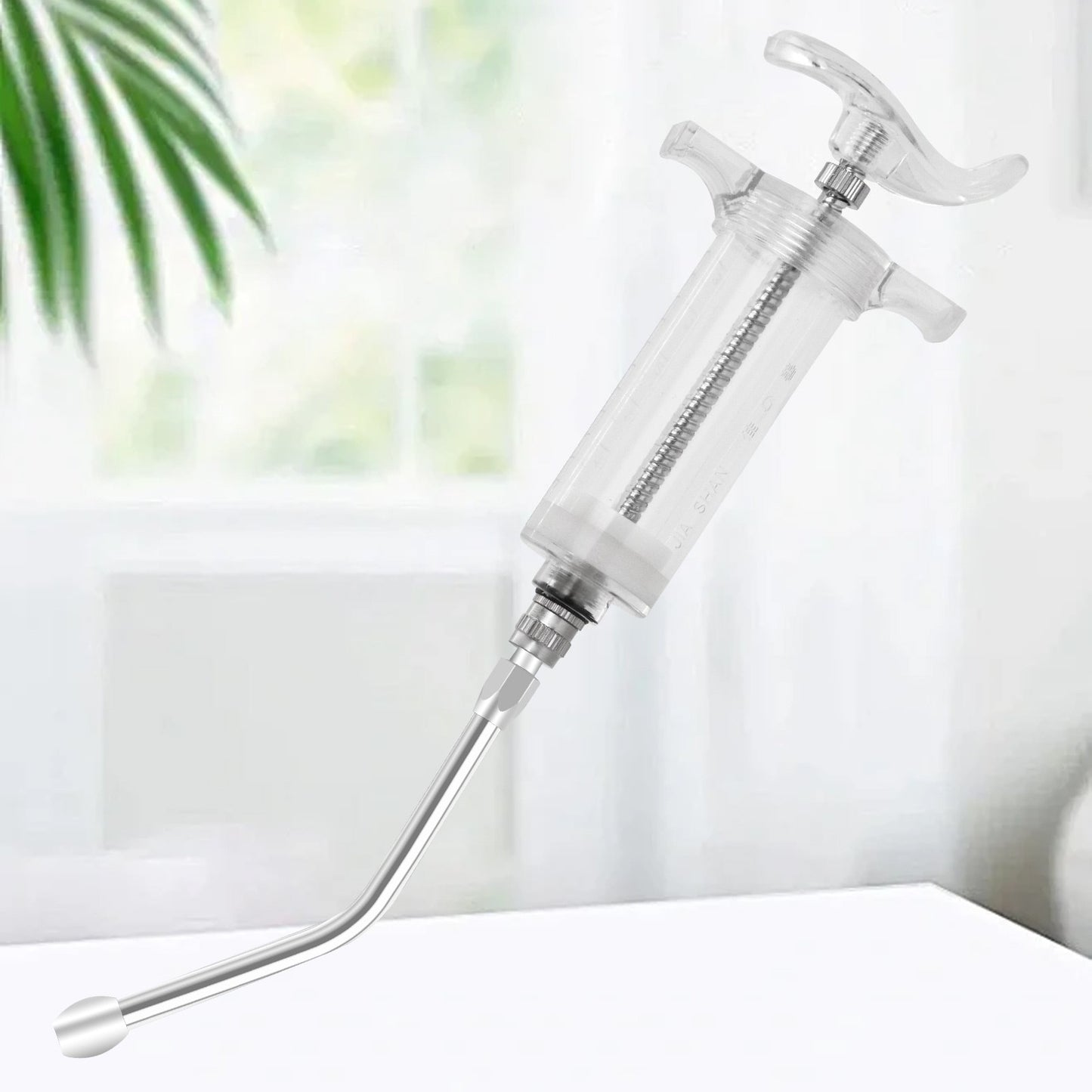 Seringa de 50ml de PVC com agulha para sonda de alimentação para camundongos/papagaios/pássaros/aves/agulhas de gavagem de cotovelo, ferramentas para alimentação de pequenos animais de estimação