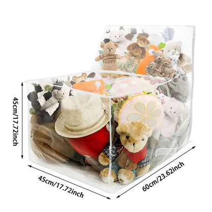 Plush Toy Stuffed Bean Bag Clear Sofas Chair Cover Large Zipper Lazy Seat Storage Child Adult Tatami No Filler Included