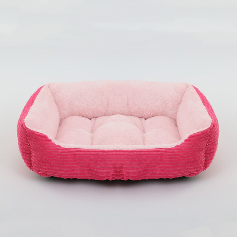 Cama para Cães e Gatos, Quadrada, Pelúcia, Canil, Sofá-Cama para Cães de Porte Médio e Pequeno, Almofada Calmante para Pets, Casa, Artigos para Animais de Estimação, Inverno