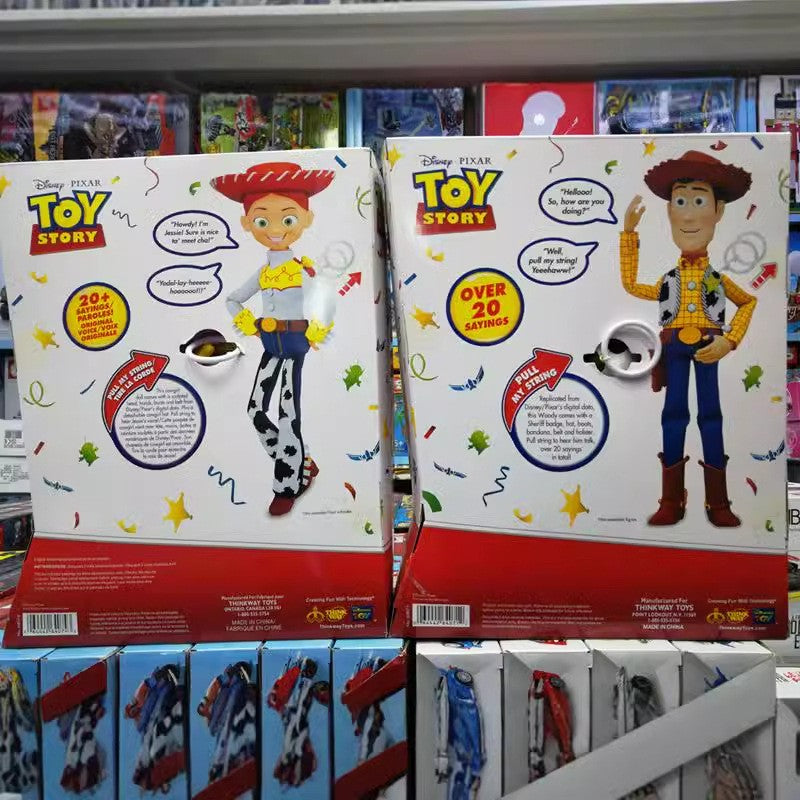 Boneca Jessie e Woody Articuladas com Som Toy Story Modelo Boneco Figuras de Ação Presentes de Natal Halloween para Crianças