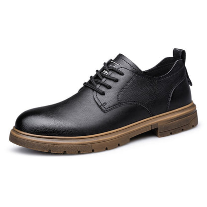 52/2000  CLOHOO handmade men's shoes business casual leather shoes breathable soft sole comfortable classic lace-up men's shoes