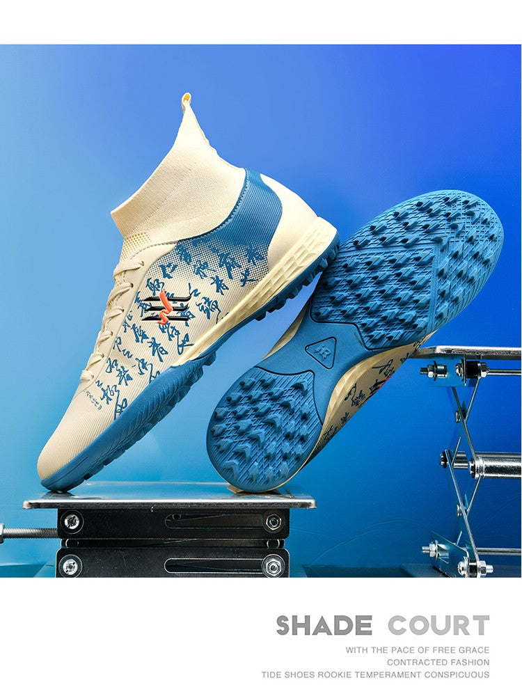 New Soccer Boots Men Football Shoes Cleats Professional Soccer Shoe High-Tops Non-Slip Spikes for Big Boys Wide Training Sneaker