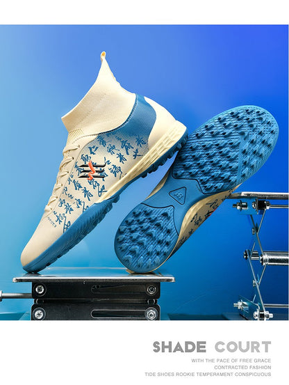 New Soccer Boots Men Football Shoes Cleats Professional Soccer Shoe High-Tops Non-Slip Spikes for Big Boys Wide Training Sneaker