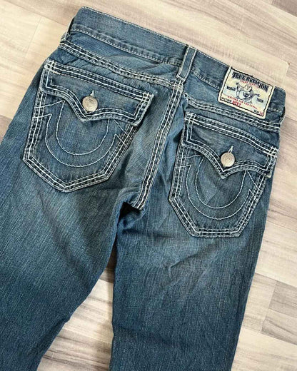 Vintage Y2k Buddha Embroidered Jeans for Men Clothing Casual High Street Straight and Versatile Men Jeans Baggy Men Pants