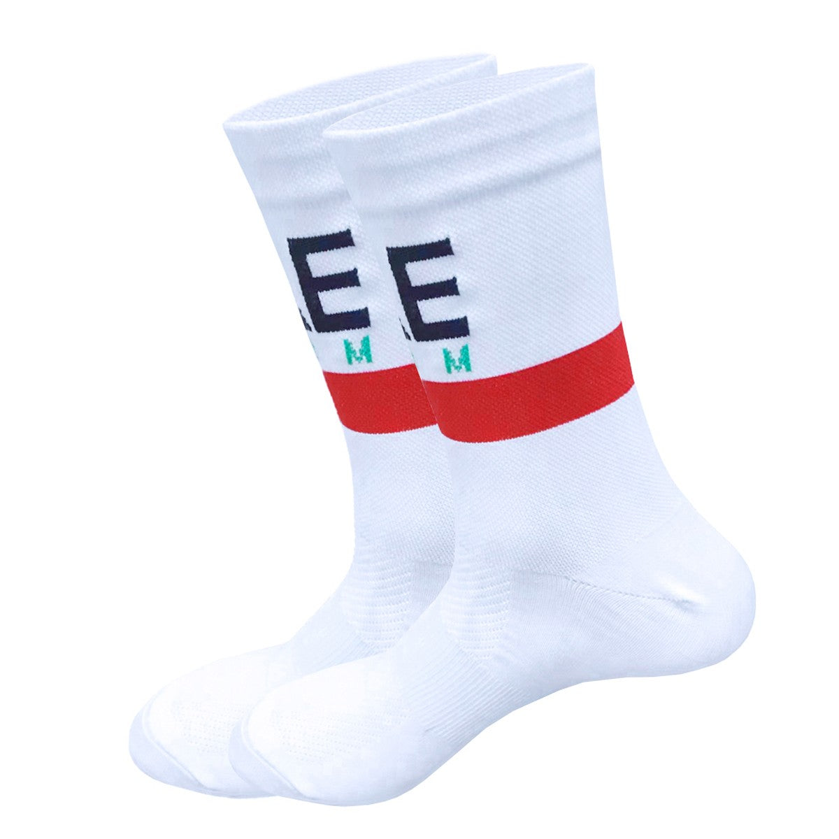 New White UAE Team INEOS Cycling Socks Non Slip Soccer Socks Cushioned Breathable For Running Basketball Bike Sports Grip Socks