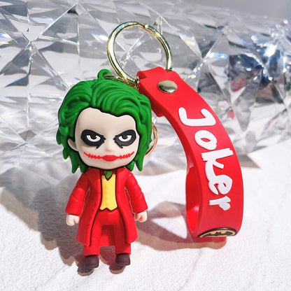 Anime Harley Quinn desenho animado Marvel Batman Coringa imagem boneca bolsa chaveiro pingente fofo Mulher Maravilha acessórios para carro chaveiro