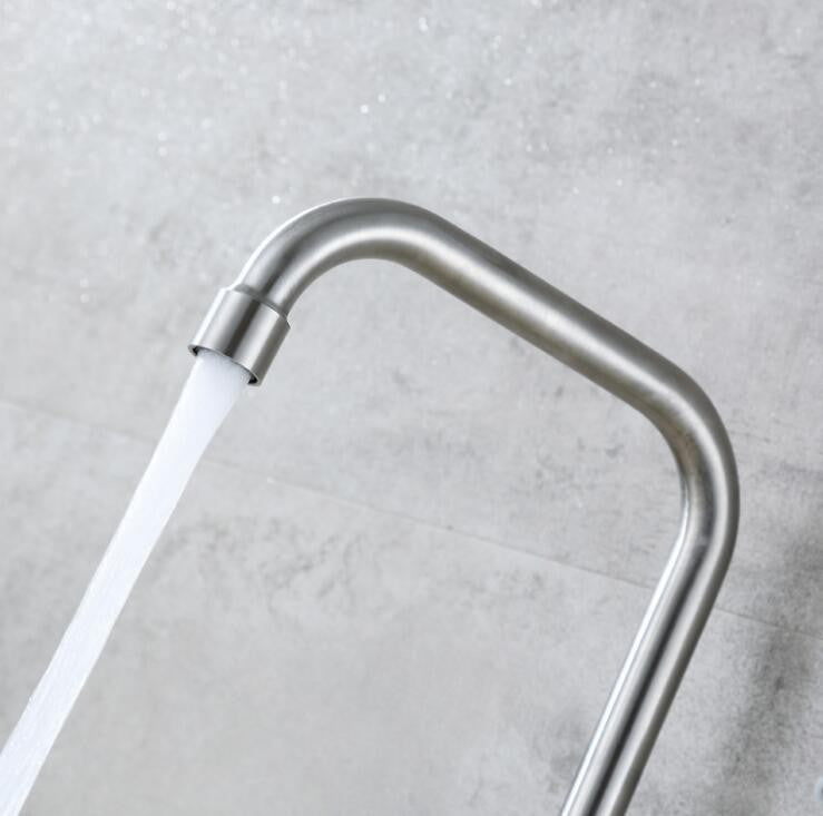 Kitchen Faucet 304 stainless steel into the wall horizontal cold faucet spray set bidet nozzle double control faucet  XT-180