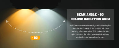 U'King 4PCS 200W COB Par Light 2x100W Blinder Lighting 2 Eyes LED 2IN1 COB Cool Warm White Lighting Party Bar DMX Stage Lighting