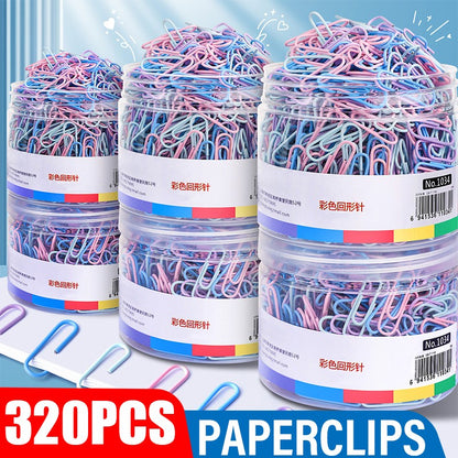 Portable Mini Color Paper Clips Metal Paperclips Binder For Paper Text Photo Cards Marking Clips Home Office Stationery