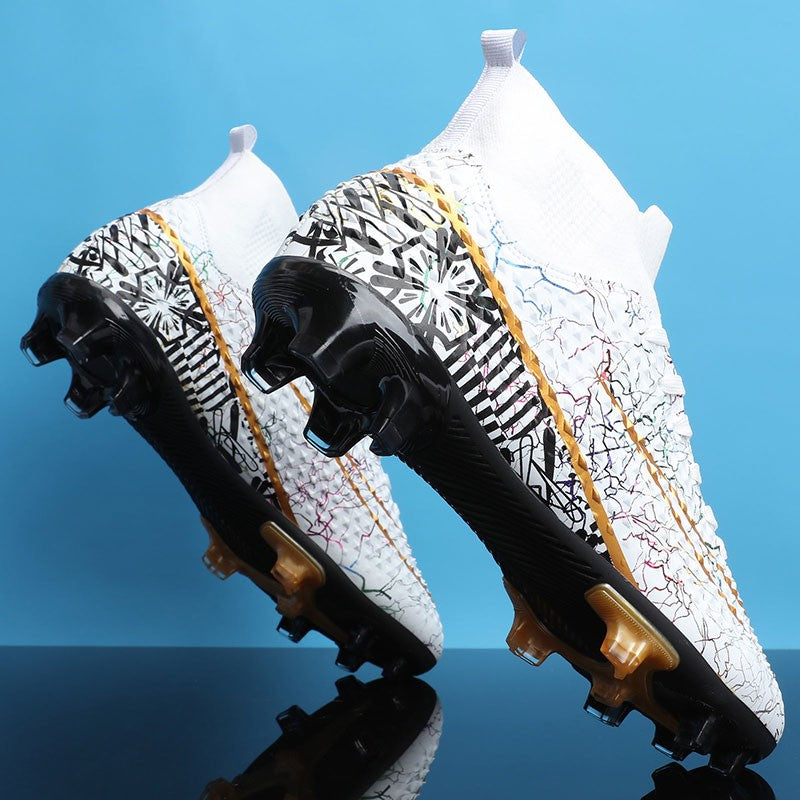 New Men Soccer Shoes Training Boys Outdoor Sport Football Boots Adult Long Spikes Non Slip Cleats Breathable Match Comfortable