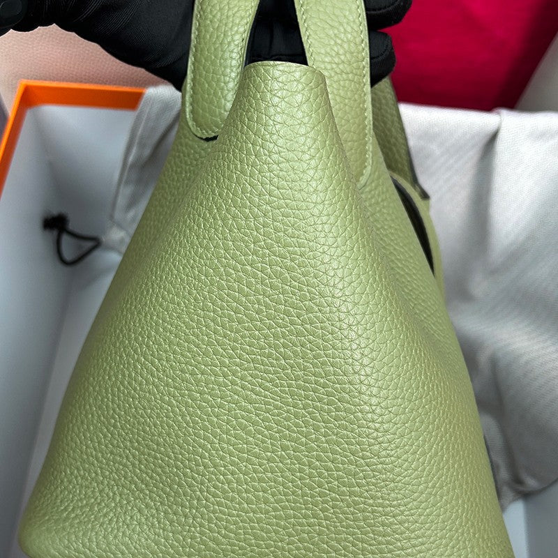 Mendy 22 CM Large size Top Quality Bucket Bags Women's Bag Lady Luxury Designer High End Bag TC Cowhide Golden Sliver