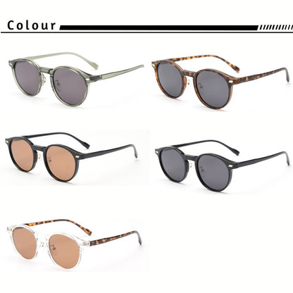 HBK Óculos De Sol Masculino Polarizado Redondo Armação TR90 Fashion Óculos De Sol Feminino Dirigir Esportes UV400 Lunette De Soleil Homme