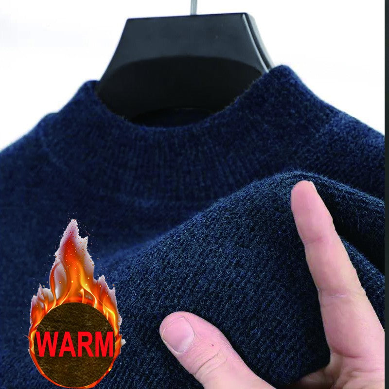 Men's 100% pure Mink Cashmere Sweater O-Neck Pullovers Knit Large Size Mink Sweater Winter Male Tops Long Sleeve Jumpers 4XL