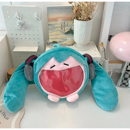 Bolsa de Ombro Hatsune Nova Mochila Fofa Anime Menina Pelúcia Desenho Animado Kawaii Mochila Escolar Bolsa Infantil Presentes Brinquedos