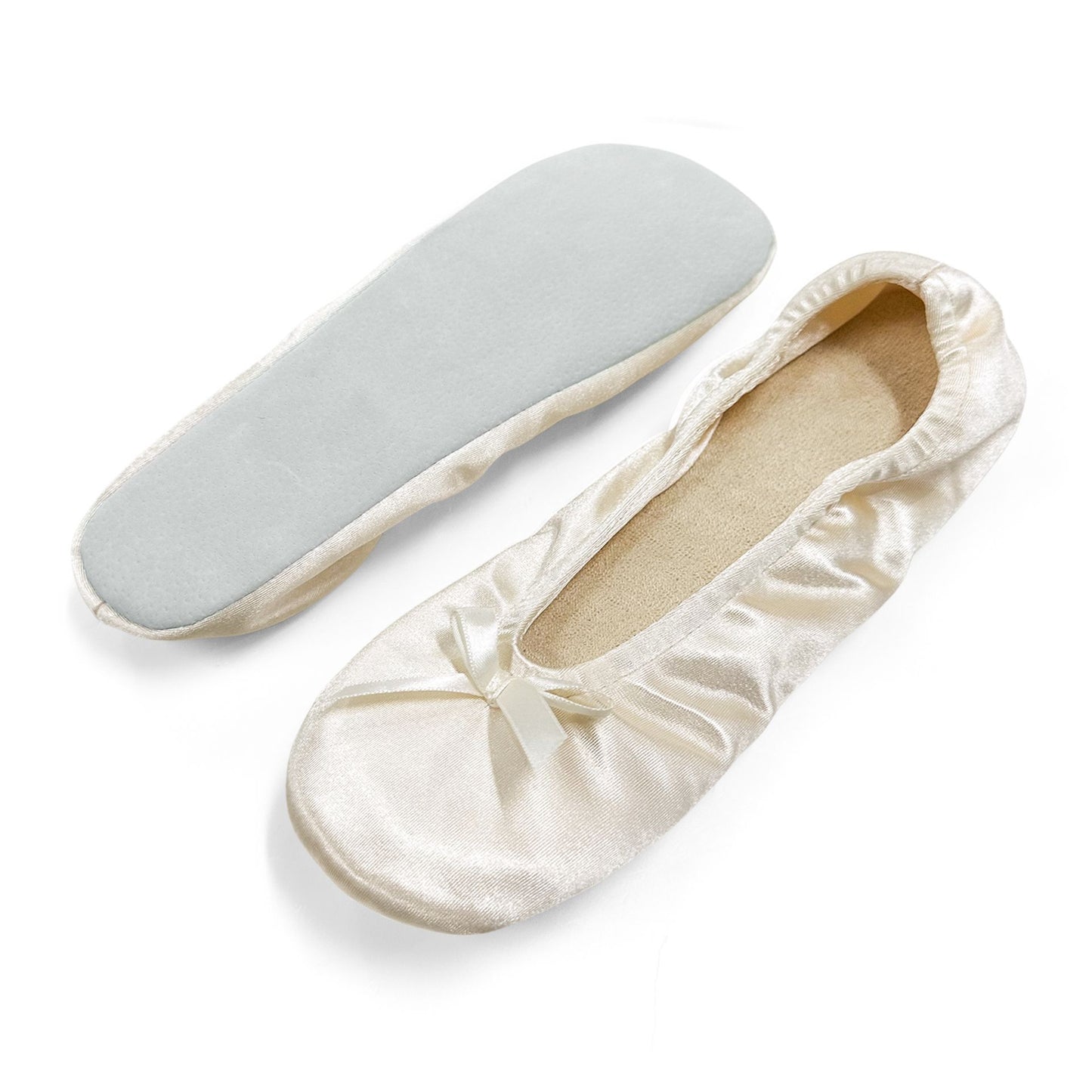 Women's Elegant Ballerina Flats, Lightweight Cozy Indoor Home House Ballet Flats, With Soft Foam Shoe-Insole & Bowknot Decor