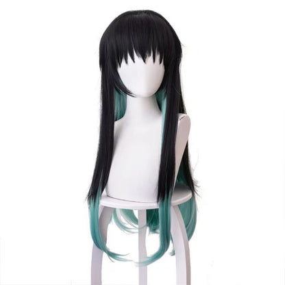 Tokitou Muichirou Demon Slayer Cosplay Wig Synthetic Long Straight Wig Anime Coser Heat Resistant Fiber High Quality Wig Party