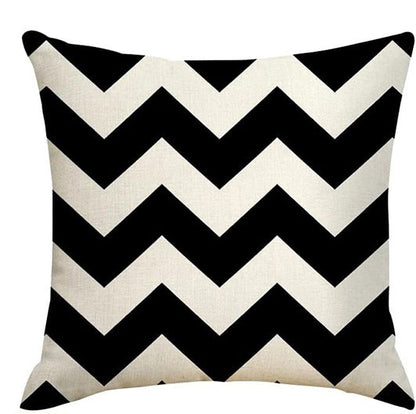 Black Beige Throw Pillows Covers Geometric Linen Wave Cushion Covers for Sofa Outdoor Patio