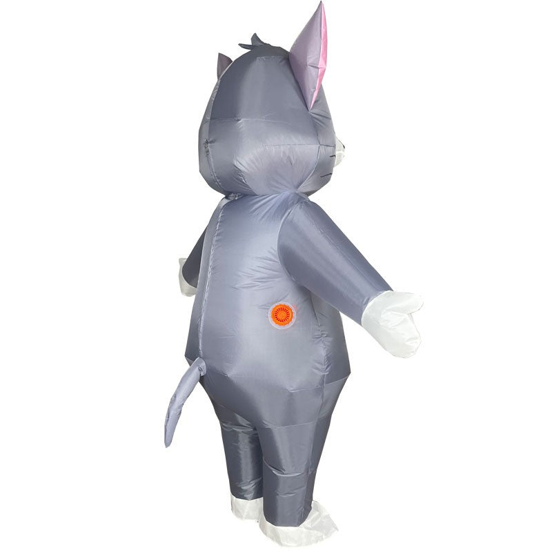 Inflatable Cat and Mouse Costume Adult Size Funny Cartoon Animal Cosplay Suit for Party Halloween Performance